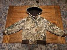 Carhartt Realtree Hooded Camo Jacket Quilted Youth Size XXS 4-5