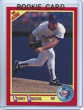 Kenny Rogers 1990 Score Baseball ROOKIE Card #301-Texas Rangers. rookie card picture