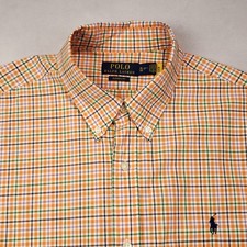 Polo Ralph Lauren Button Down Shirt Mens XL 17.5 Classic Fit Cotton Stretch Pony