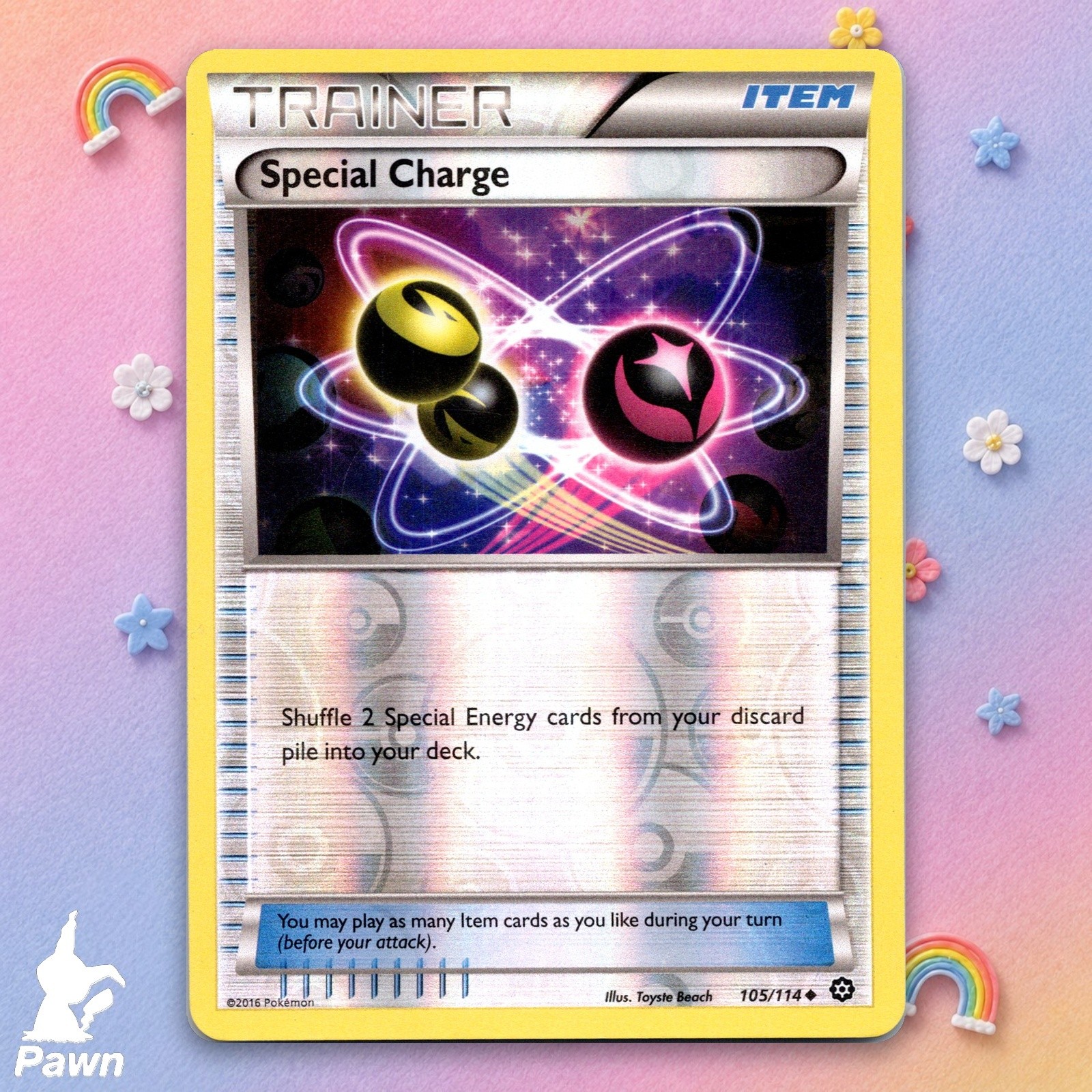 Special Charge Reverse Holo Uncommon Steam Siege 105/114 Pokemon Card Near Mint