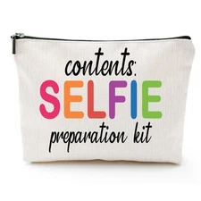 Funny Cosmetic Bag - Travel Pouch for Beauty Essentials Selfie Preparation Ki...
