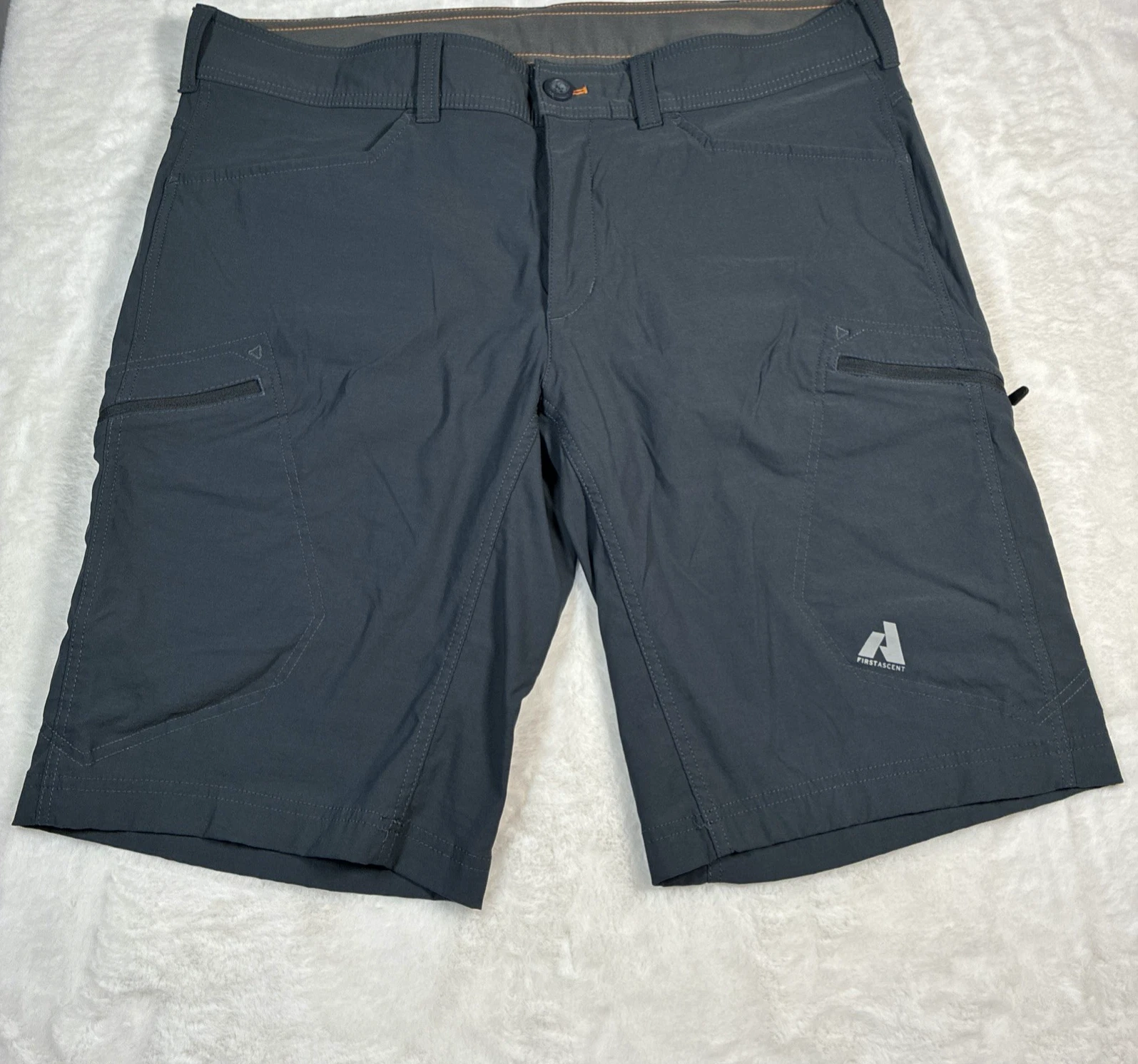 EDDIE BAUER Guide Pro Shorts Mens 38 Charcoal First Ascent Hiking Cargo Stretch