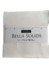 MODA Bella Solids White Charm Pack 5" Squares NEW