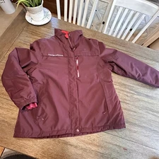 Camel Crown Womens Ski Jacket XL Winter Coat Maroon Waterproof Insulated