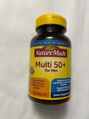 Nature Made Multi for Him 50+ NO IRON ( 90 tablets ) 22 key Nutrients EXP02/2027
