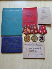 Soviet USSR Medal Group "For Irreproachable Service" 1st, 2nd, 3rd Class Docs