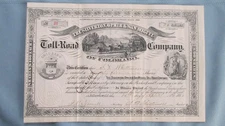 Very Rare 1882 Silverton Ophir & San Miguel Toll-Road Company Stock Certificate