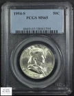 1954 S Franklin Silver Half Dollar 50C PCGS MS 65