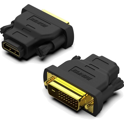 DVI-D zu HDMI Adapter mit vergoldeten Anschlüssen - 2 Stück, 1080p Unterstützung