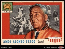 1955 Topps #38 Amos Alonzo Stagg RC HOF Yale 2 - GOOD