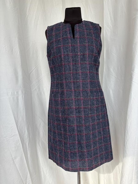 Women Laura Ashley Dress Navy Wool 40 / L / 48 #A2JL