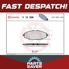 Brake Pads Set fits DAEWOO MATIZ 1.0 Front 2003 on B10S Brembo 96273708 96281945