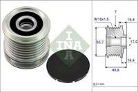 INA 535 0165 10 Lichtmaschine Freilaufkupplung FüR Mercedes-Benz