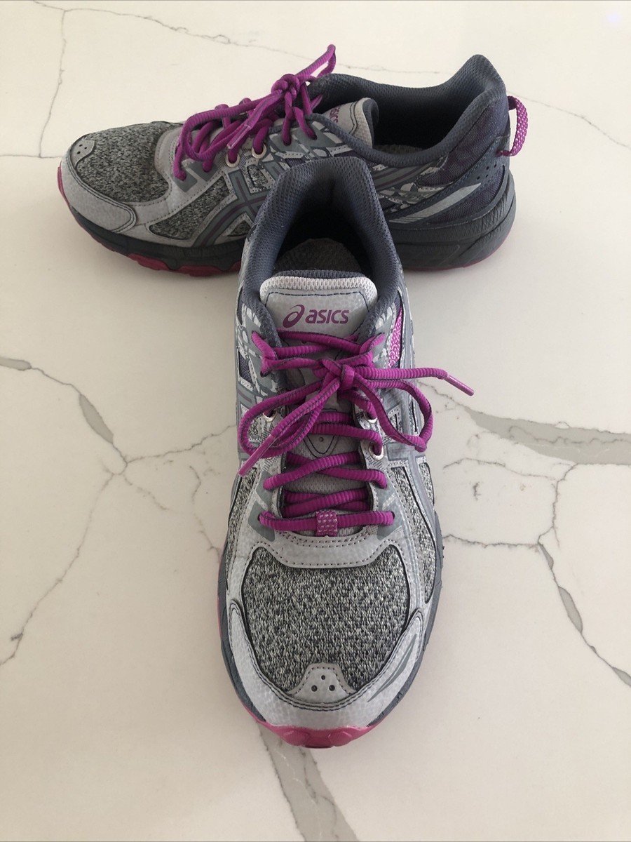 Asics GEL Venture 6 Gray Women\'s Trail Running Shoes Size 6 GEL-VENTURE 6 SHIELD | Unisex | Ironclad/Fjord Grey  main image 2