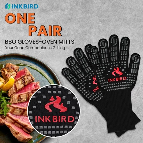BBQ Grill Gloves Heat Resistant Gloves 1472°F Oven Cooking Mitts Silicone 5.5''