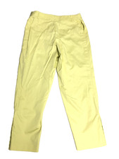 VTG Carlisle Women's Trousers Yellow 16 Hem Buttons Cotton Stretch Pockets