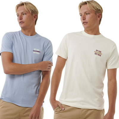 Rip Curl Herren Surf Revival Hoffman Decal Kurzarm T-Shirt Oberteil Tee