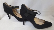 Nine West Gennaro Pointed Toe Pumps Women's Shoes Size 9 M, Black Suede Bow