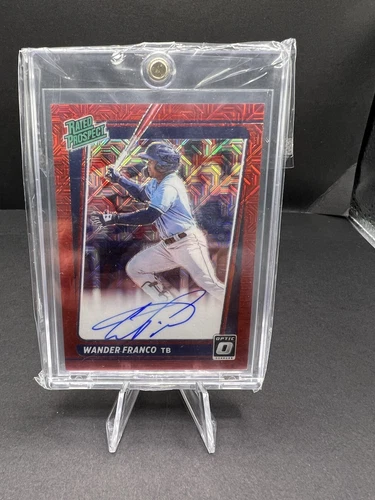 2021 Donruss Optic Red Mojo Prizm Wander Franco Rated Prospect Auto /99 Rays
