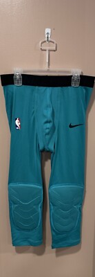 Nike NBA Pro Hyperstrong Mens Compression Padded Tights Teal LT AA0756-428