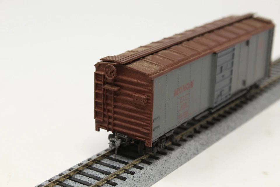 HO Vintage Metal Roundhouse B-113 40' Caja Coche Monon CIL 499 Gris Foto 3 de 4