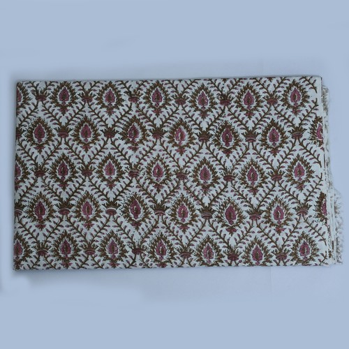 1 Yard Indian Cotton Hand Block Print Floral Beautiful Craft Sewing Fabric - Picture 2 of 10