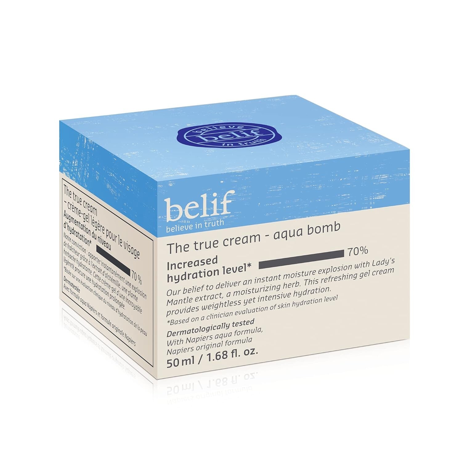 Crema hidratante Belif the True Cream Aqua Bomb para combinación a grasa 1,68 OZ