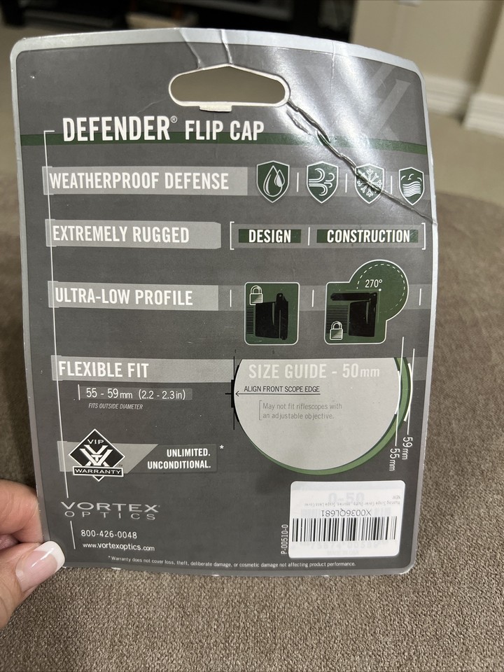 Vortex Optics Defender Riflescope Flip Caps - Protective Lens Covers For Scopes
