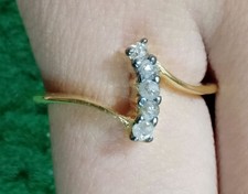 Natürlicher Diamant Cocktail Ring,925 Silber Handmade Zacken Fassung Hochzeit