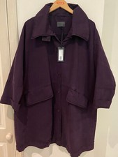 Oska Bellsaria Brushed Cotton Twill Coat Purple Bnwts Oversized £439 Size 1