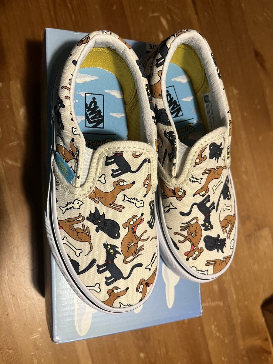 Vans X The Simpsons Classic Slip-On Kids Size 10.5k Brand New