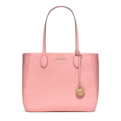 Michael Kors Mae Large Reversible Tote Pink Grapefruit *Non