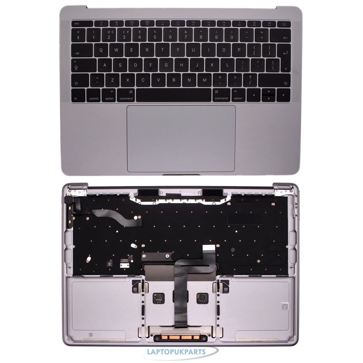 Palmrest Con Tastiera UK Per MacBook Pro A1708 – Grigio, Originale (Batteria Difettosa)