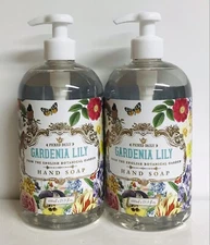 2 Bottles Home & Body Co. ~ Gardenia Lily Moisturizing Hand Soap 21.5 fl oz Each