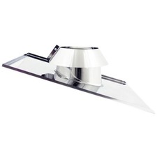 Faldale inclinato in acciaio inox 6 decimi AISI 304 per tubo da 200mm