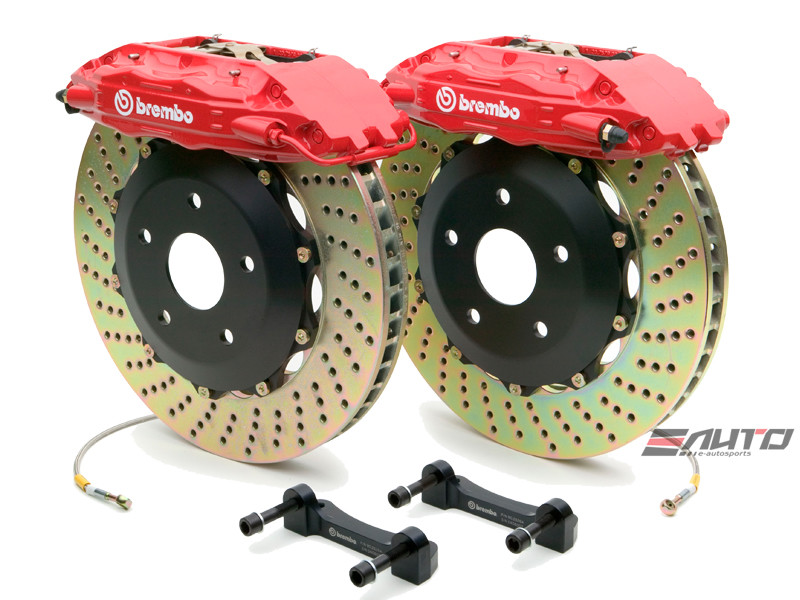 Brembo Front GT Big Brake 4Pot B Caliper Red 332x32 Drill Disc S60 S60R