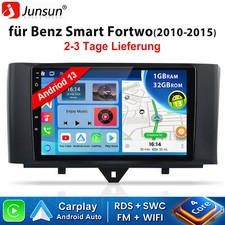 Per Smart Fortwo 451 2005-2015 Android 15 Autoradio GPS Navi Carplay WIFI BT SWC