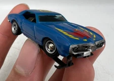Aurora Xlerators Ho Slot Car Blue & Yellow Pontiac Firebird #2