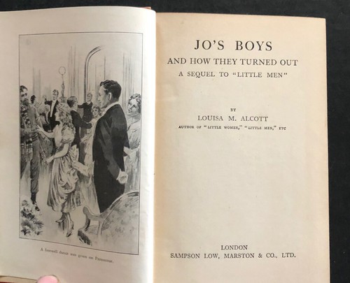 Louisa M. Alcott JO'S BOYS Vintage Copy Early Printing Sampson Low - Picture 3 of 4