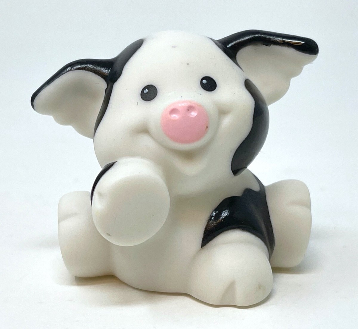 Little People 2001 white black PIG Fisher Price zoo farm Noah's
