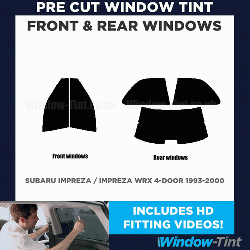 Vor Cut Fenster Getönt für Subaru Impreza / Wrx 4-door 1993-2000 - Komplettset - Picture 1 of 5
