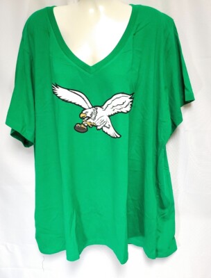 Womens Plus Size NFL Fanatics Phila Eagles Hurts #1 Football V-Neck Tee  Shirt