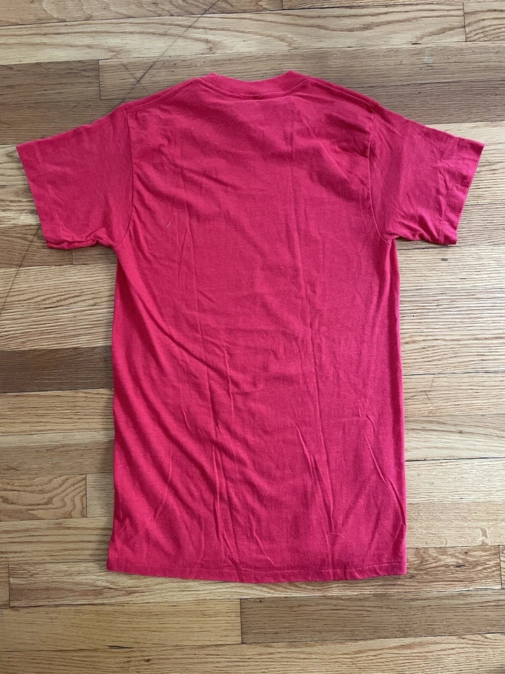 Винтажная футболка с логотипом Winchester Gun маленький красный хлопок полиэстер сделано в США Ched - Изображение 3 из 4