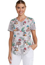 Chip N Dale Cherokee Scrubs Tooniforms Disney V Neck Top TF737 CDAW