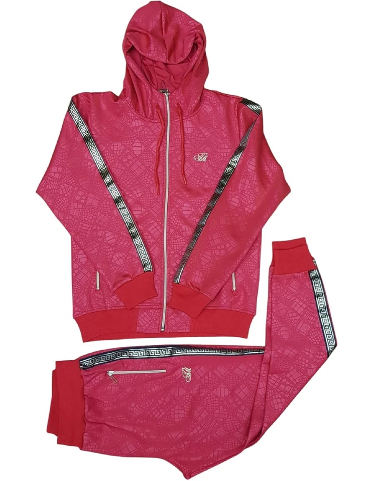 Men's TiM Designer Slim Fit Urban Tracksuit Set: Zip-Up Hoodie & Joggers Casual - Image 4 of 4