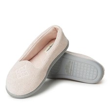 Dearfoams Women's Rebecca Chenille Closed Back Slipper - Dusty Pink