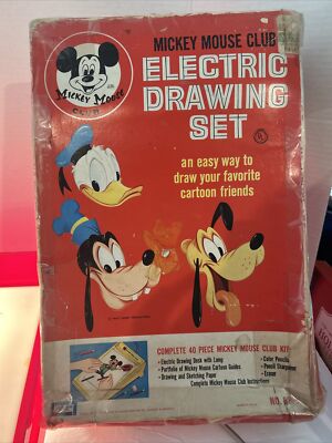 1965 DISNEY MICKEY MOUSE CLUB ELECTRIC DRAWING SET | eBay