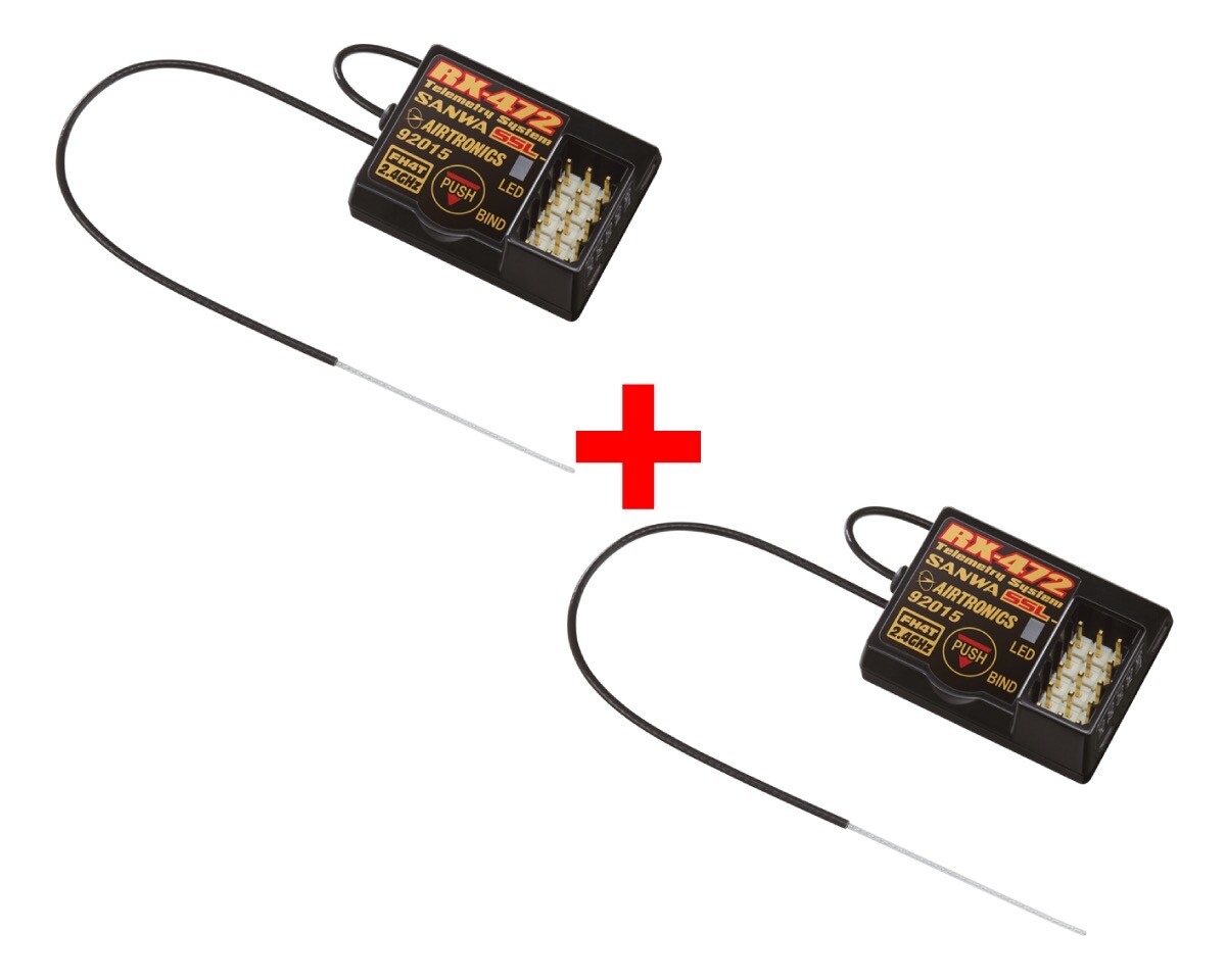 Sanwa RX-472 Empfänger Doppelpack SAN107A41117A-2 M17, M12, MT-44