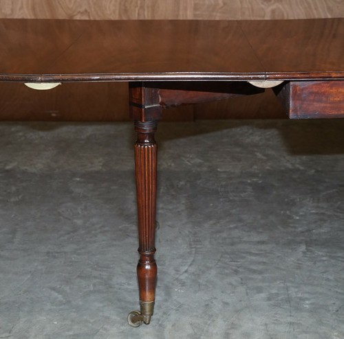 RESTORED ANTIQUE 1830 WILLIAM IV FIGURED MAHOGANY EXTENDING DINING TABLE GILLOWS - Picture 12 of 12