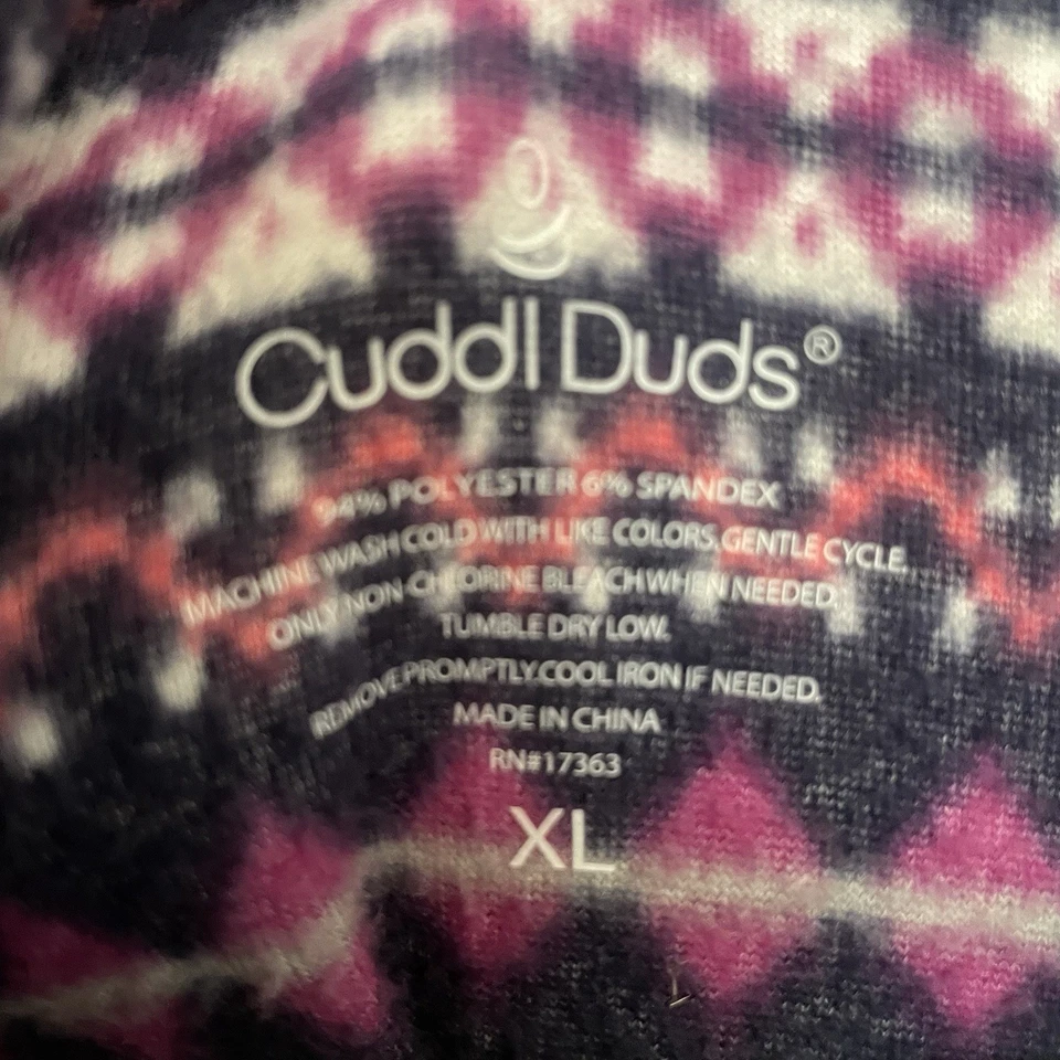 Poncho de lana Cuddl Duds acogedor más suave para mujer XL púrpura y rosa salón de vacaciones Foto 3 de 4